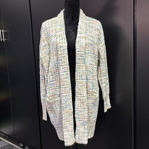 Dex Oversized Long Knit sweater,open front cardigan,w/pockets,fall/winter warm